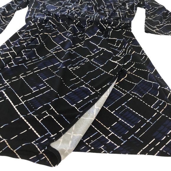 White House Black Market Wrap printed Modi Dress SZ L - Picture 9 of 13